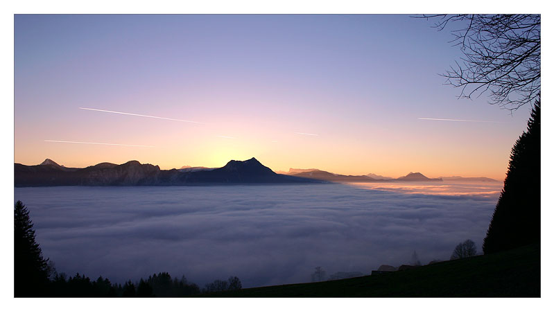 "After Sunset" oberhalb vom Mondsee...