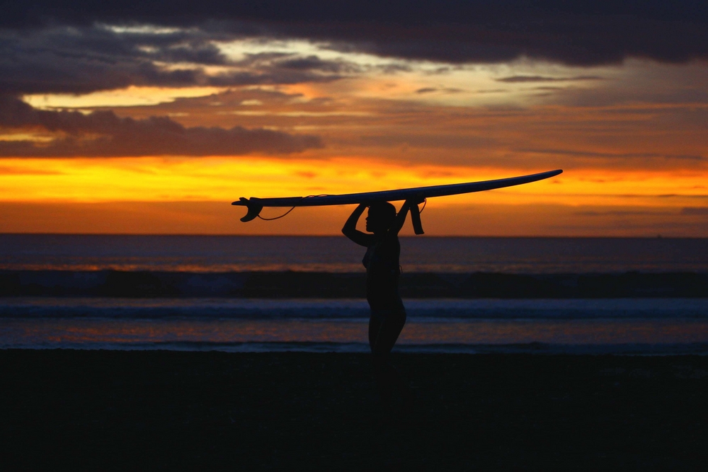 after sunset surfing