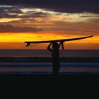 after sunset surfing