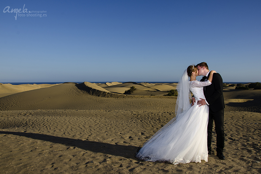 After Wedding Shoot in den Dünen von Gran Canaria