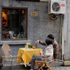 afternoon tea in the small alley of Tian Zifang