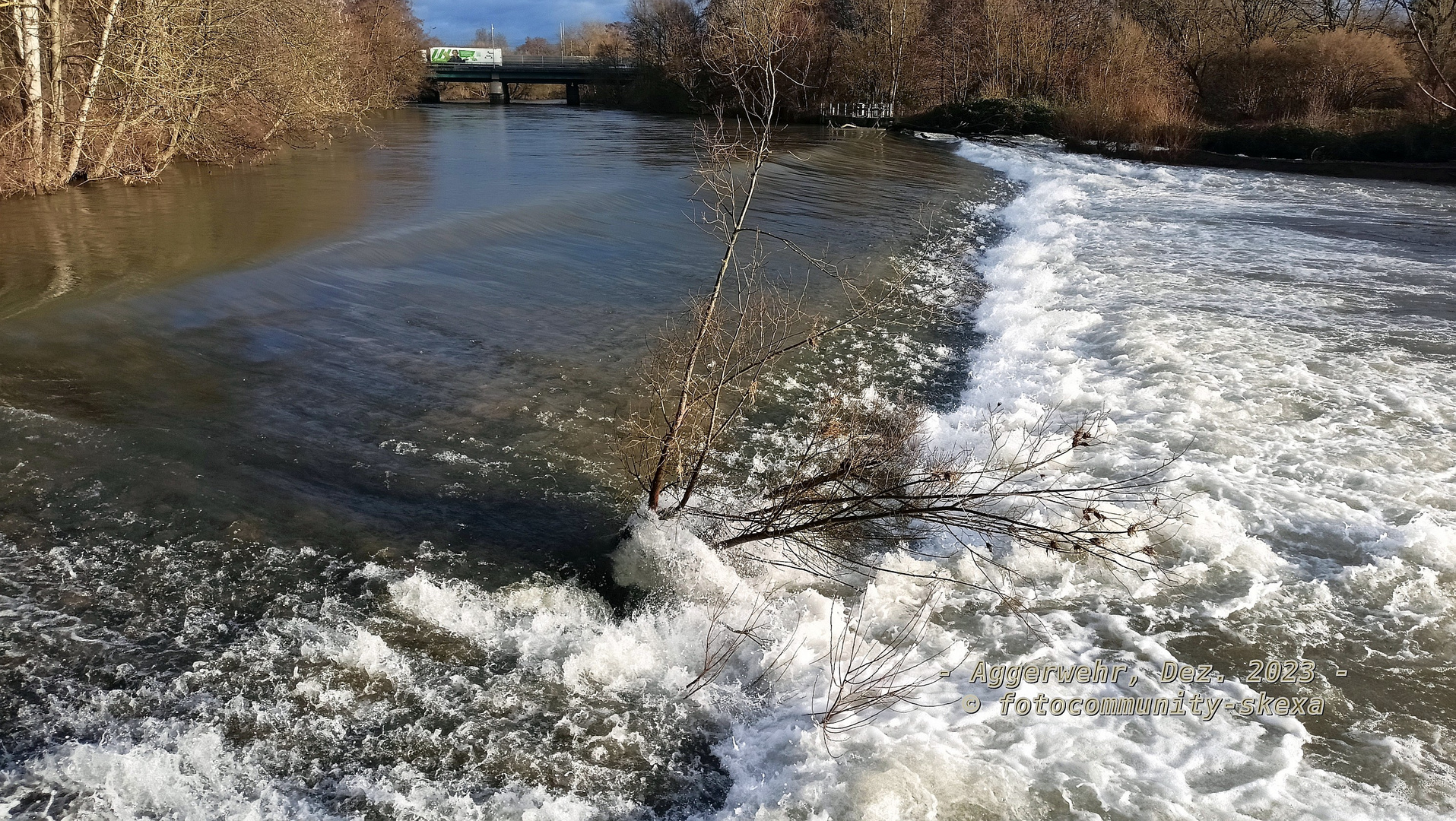 Aggerwehr - Hochwasser war fast 2 Meter (!) mehr