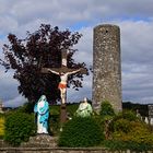 Aghagower's round tower and abbey