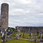 Aghagower's round tower and abbey