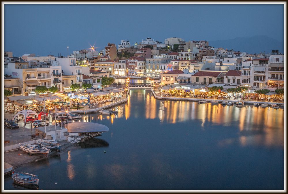 Agios Nikolaos Foto & Bild world, nacht, hafen Bilder auf