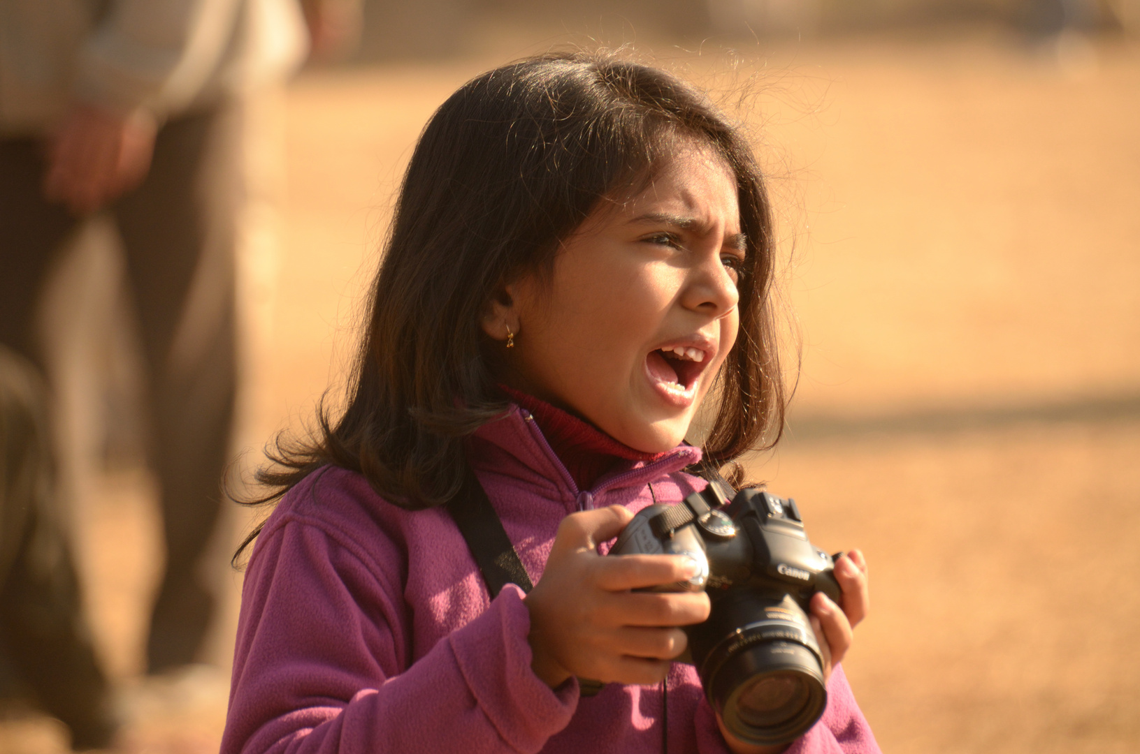 agitated photographer