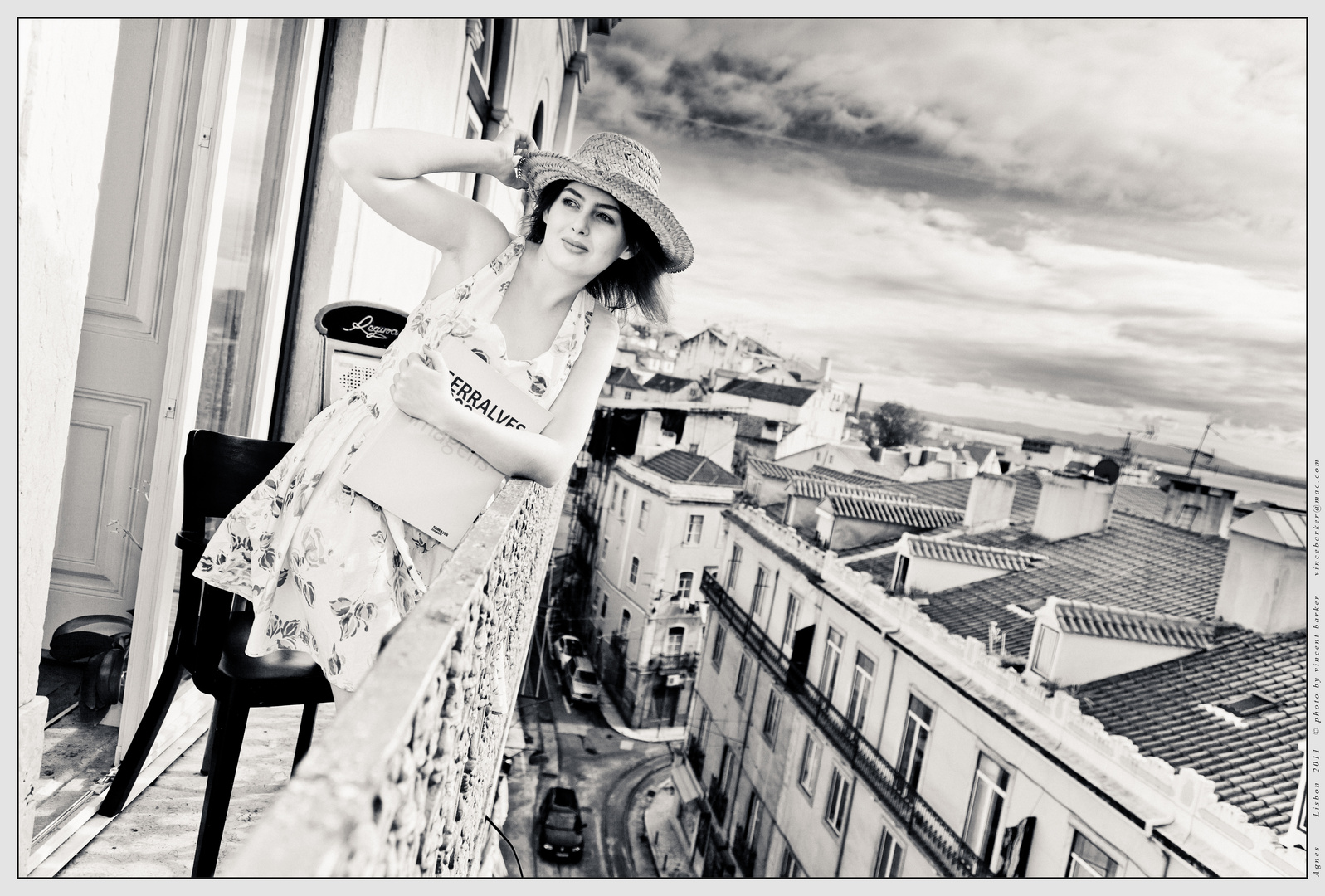 "Agnes above the rooftops of Lisbon"