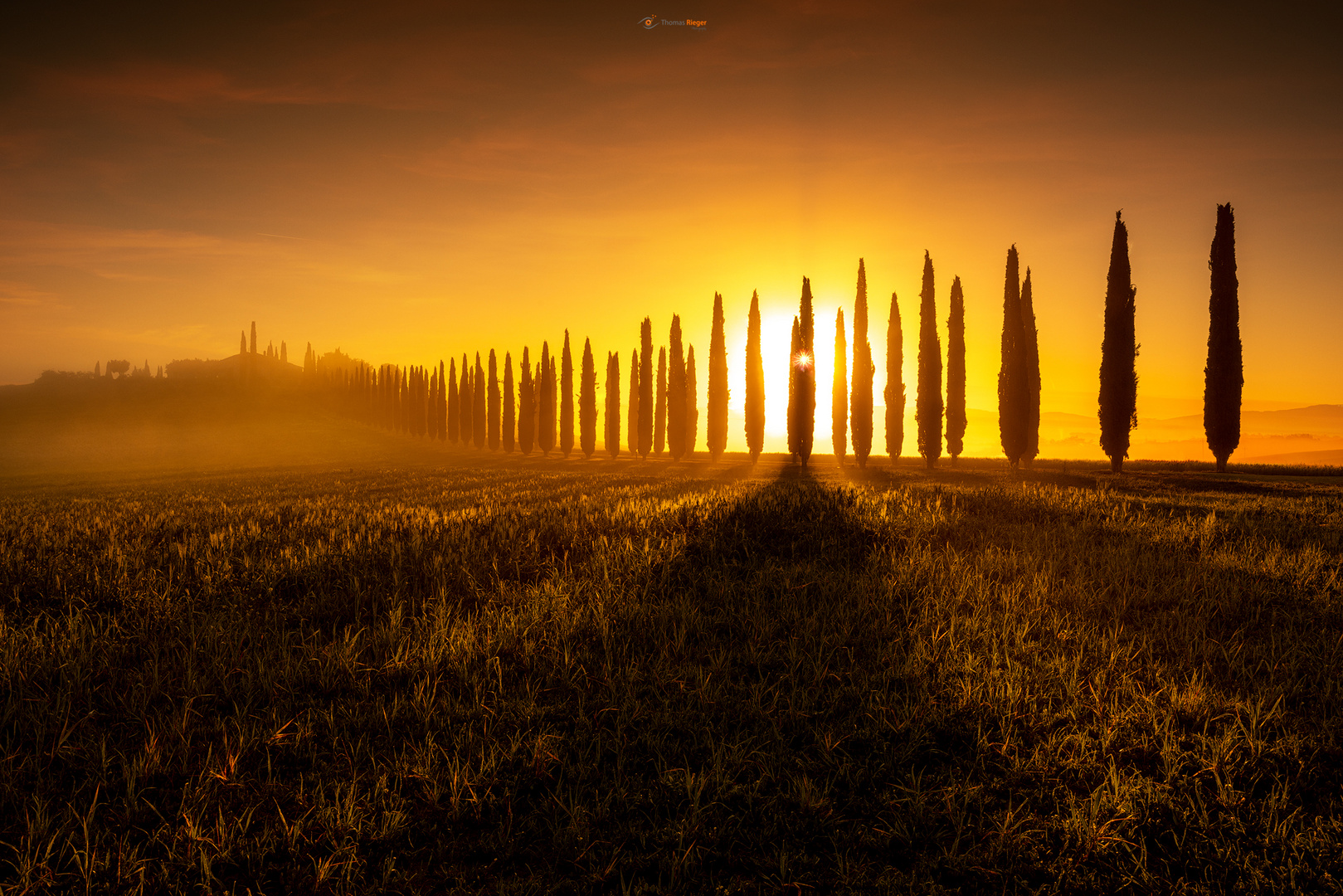 Agriturismo Poggio Covili vor dem Sonnenaufgang