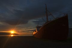 aground