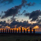 Ahu Tongariki vor Sonnenaufgang