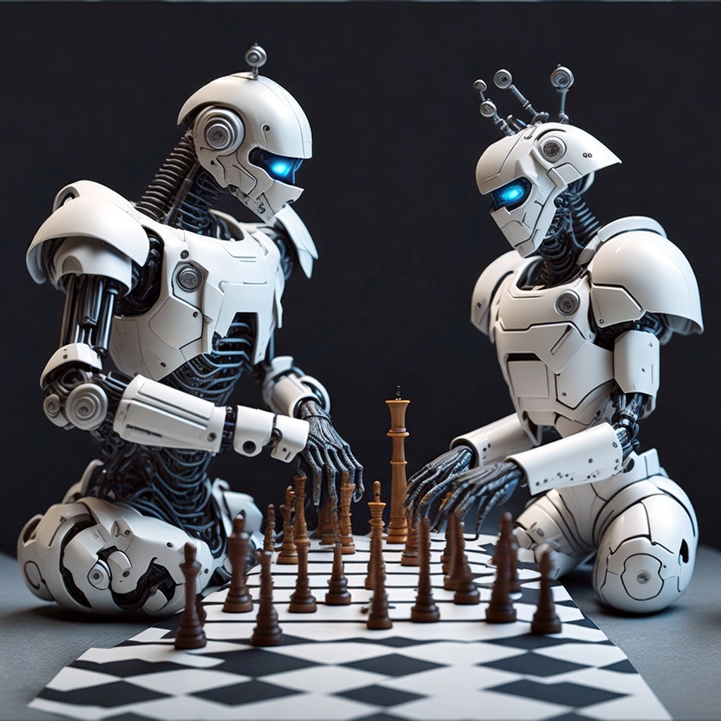 AI robots playing chess