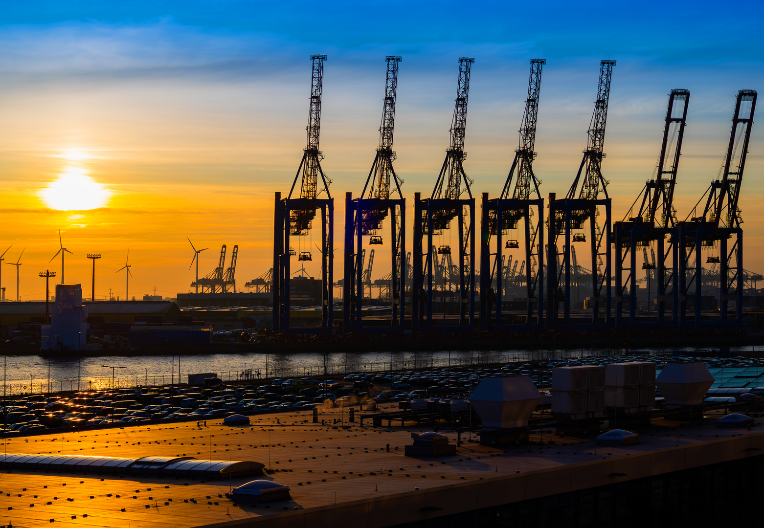 Aida-Ausblick in Hamburg bei Abfahrt