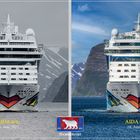 Aida sol und AIDA luna vor Hammerfest