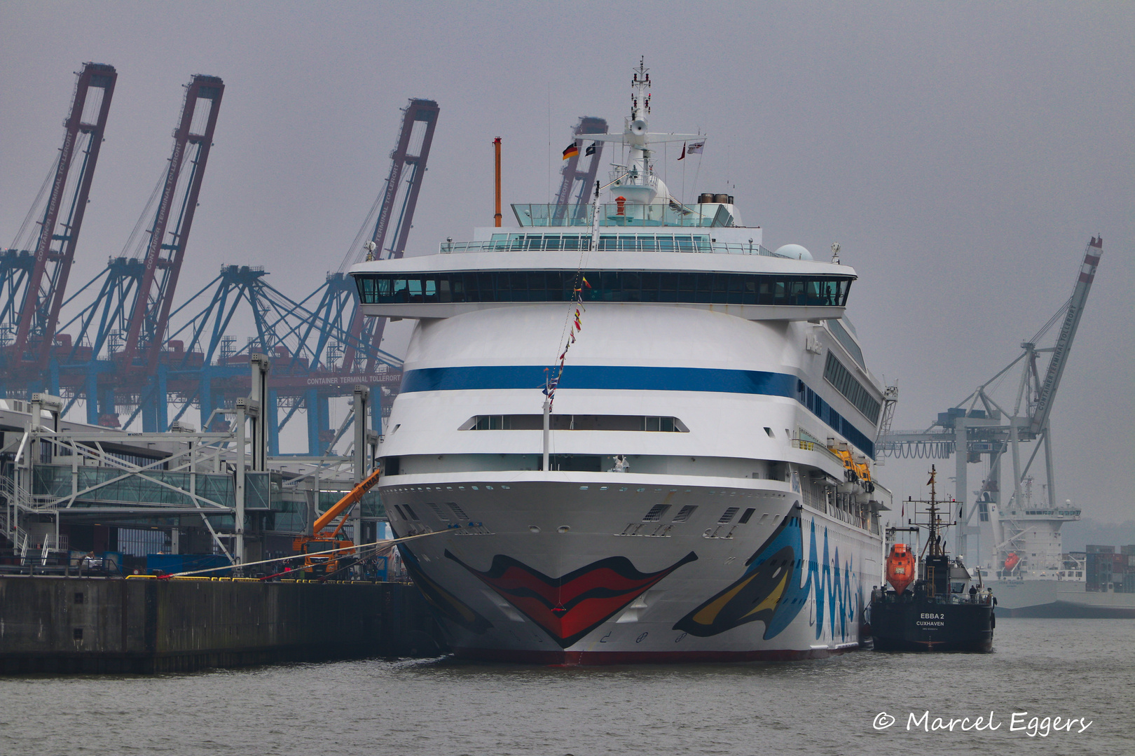 AIDAaura am Cruise Terminal Hamburg-Steinwerder 