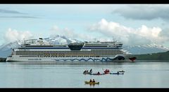 Aidaluna im Hafen von Akureji / Island