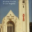 Aidsschleife an einer Kirche in LA / USA zum Welt-Aidstag am 1. Dezember ...