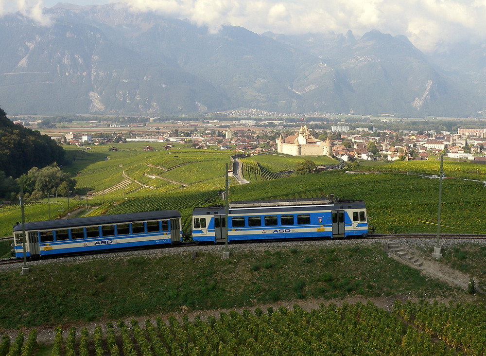 AIGLE: son château et ses vignes / su castillo y su viñedo / seine Burg und sein Weinberg..03