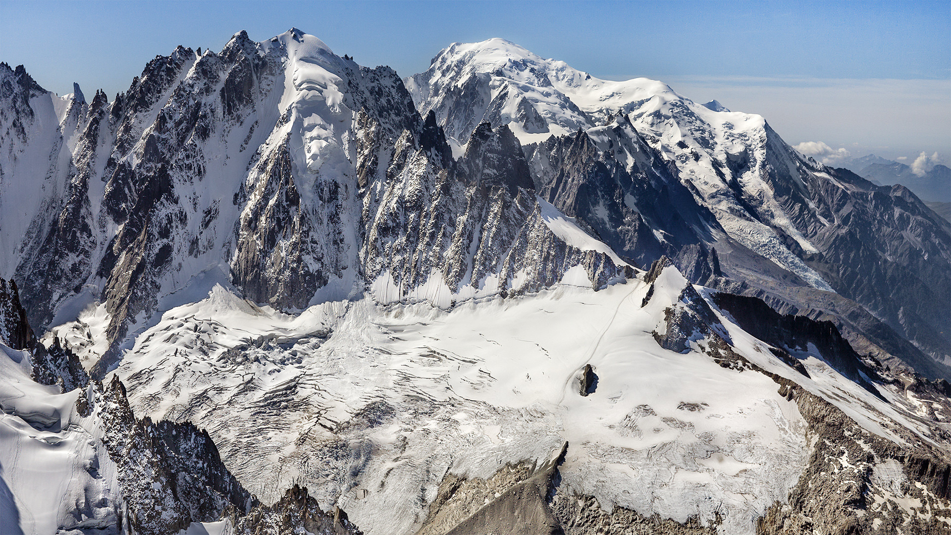 AIGUILLE VERTES et MONT BLANC