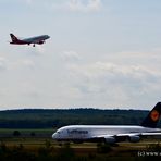 Air Berlin A319 und Lufthansa A380-800