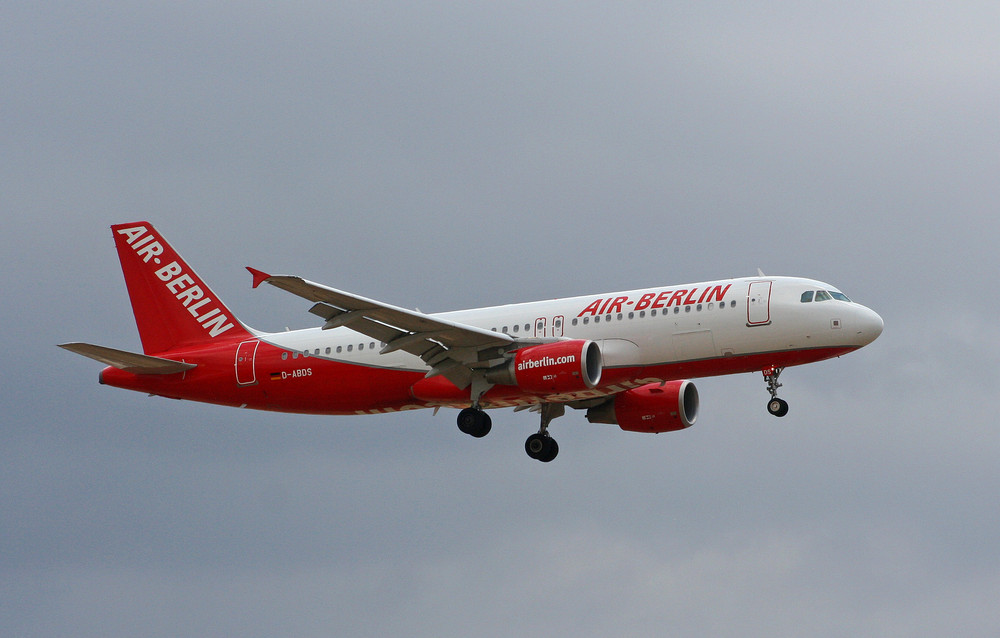 Air Berlin A320 beim Anflug auf Palma de Mallorca Foto ...