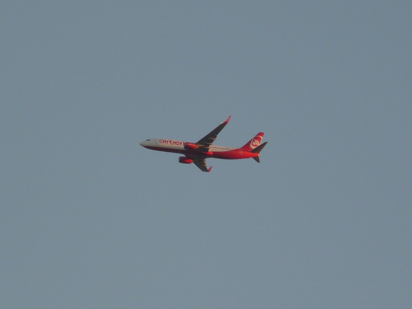 Air Berlin overhead just before landing