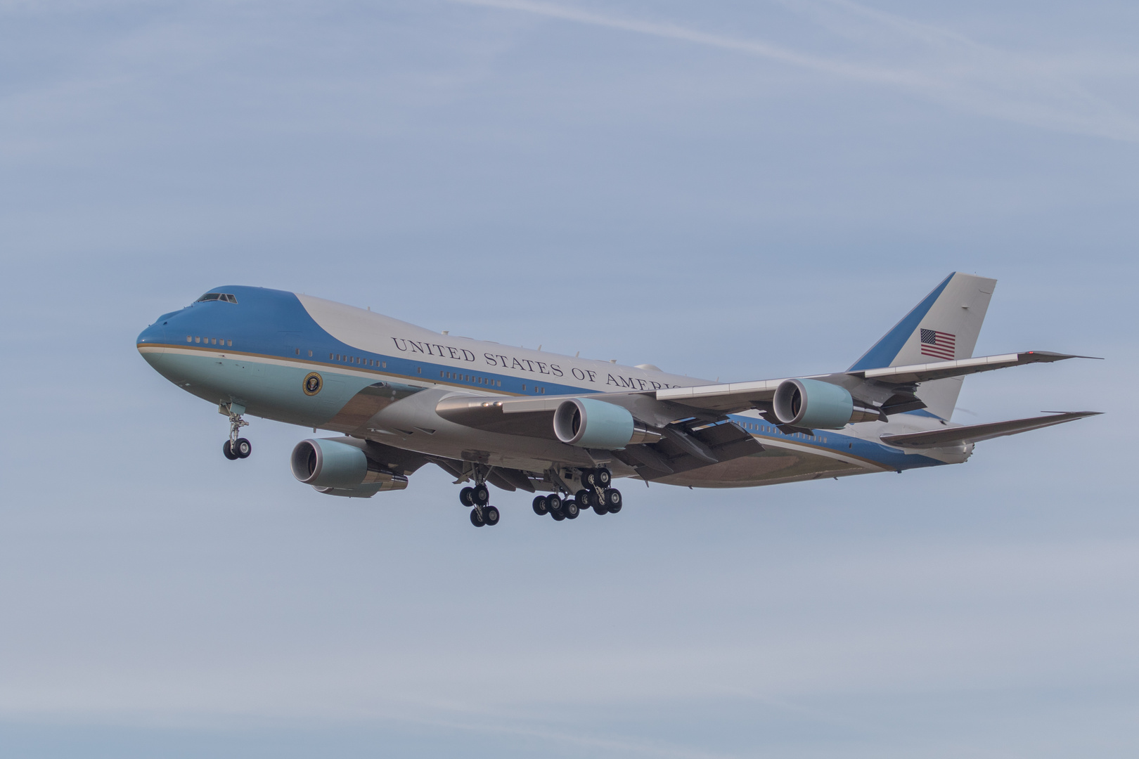 AIR FORCE ONE Zürich Kloten 25.1.2018 (WEF) D.TRUMP