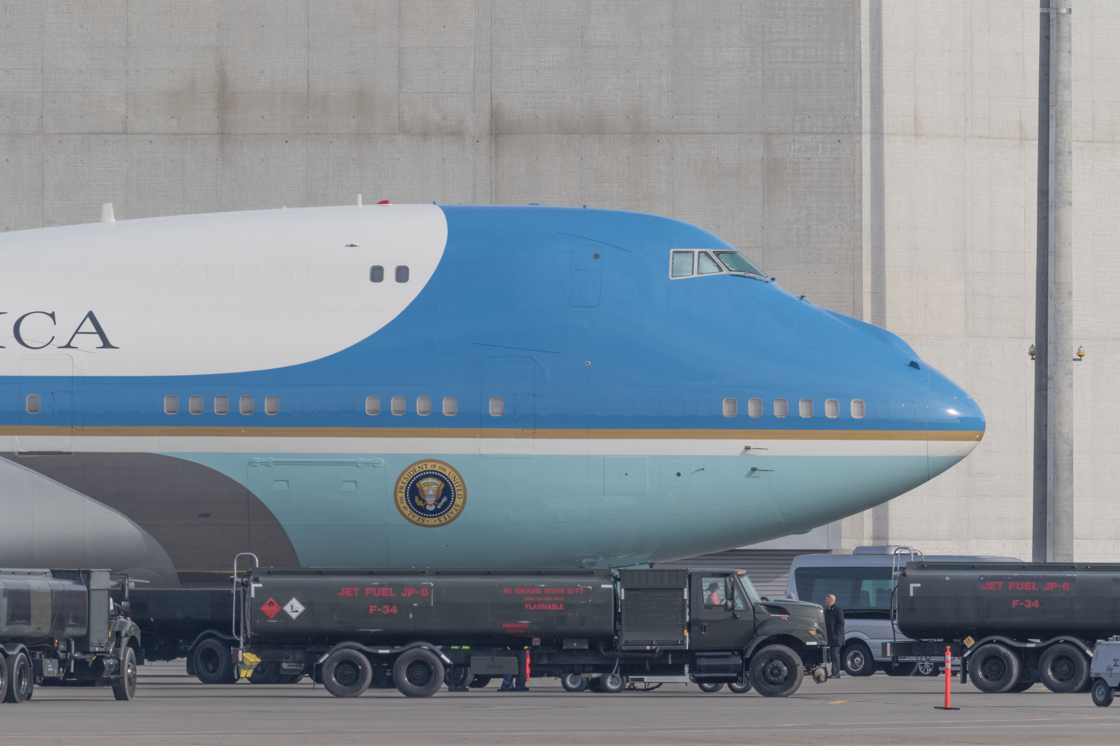 AIR FORCE ONE Zürich Kloten 25.1.2018 (WEF) D.TRUMP