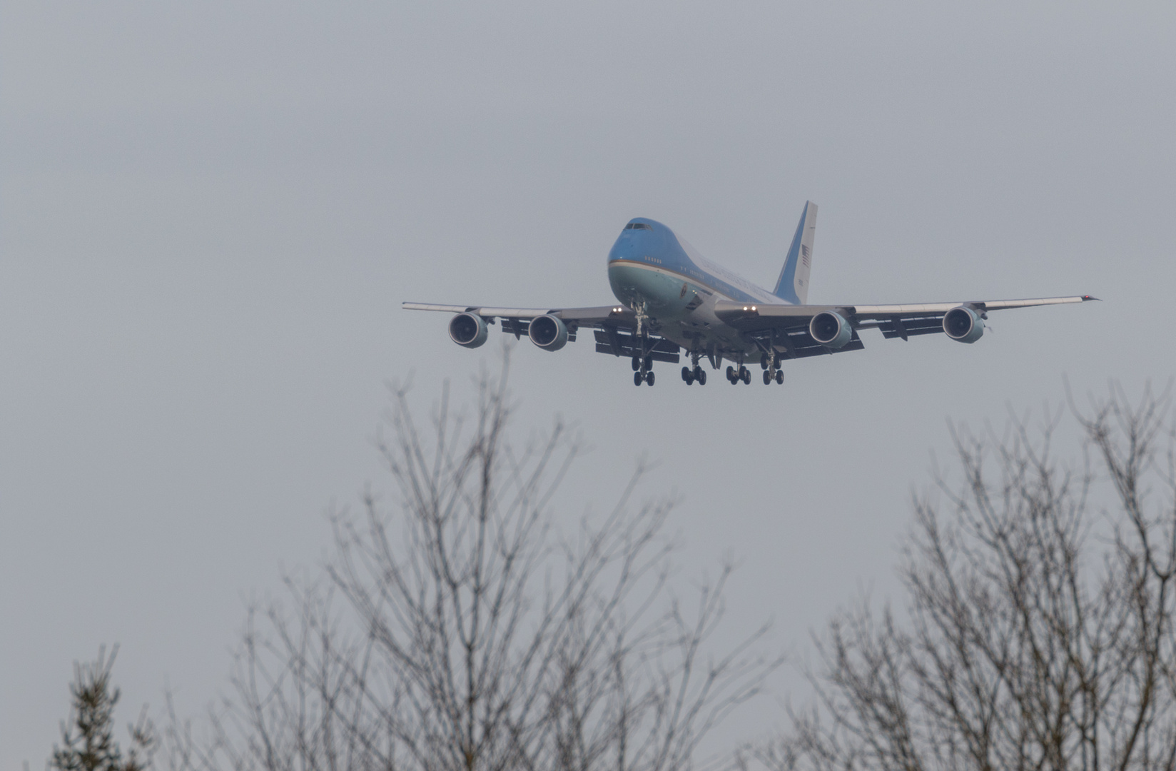 AIR FORCE ONE Zürich Kloten 25.1.2018 (WEF) D.TRUMP