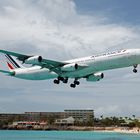 Air France A340 über Maho Beach