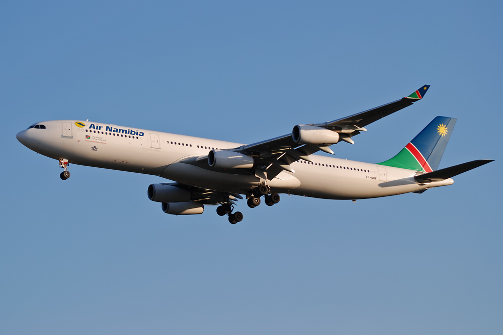 Air Namibia A340 in Frankfurt