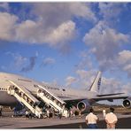 Air New Zealand B747 - Flughafen Rarotonga (Cook Inseln)