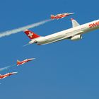 AIR14 - SWISS A330 & Patrouille Suisse