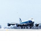 AirBridge Cargo Airlines landing on Oslo Gardermoen Airport