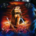 Airbrush auf einem Harley-Tank