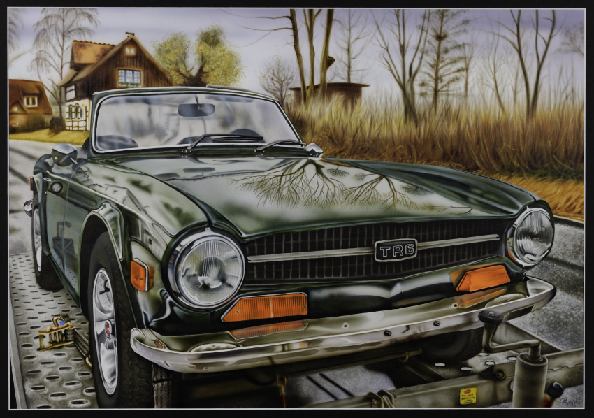 Airbrush: "Englische Geschichte" Triumph TR6