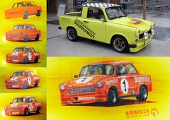 Airbrush-Motorhaube Trabant