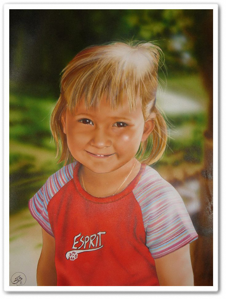 Airbrush portrait Mädchen