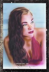 Airbrush Portrait Red Woman
