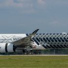 Airbus A-350 XWB Landung und Schubumkehr