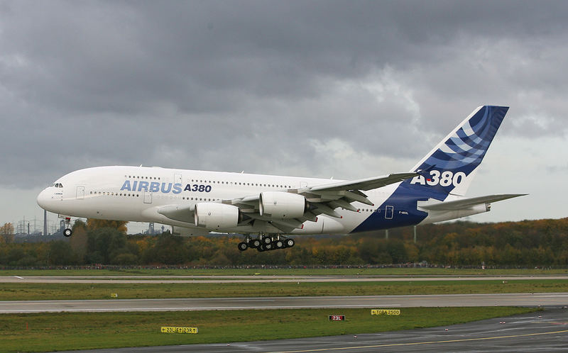 Airbus A 380 in Düsseldorf