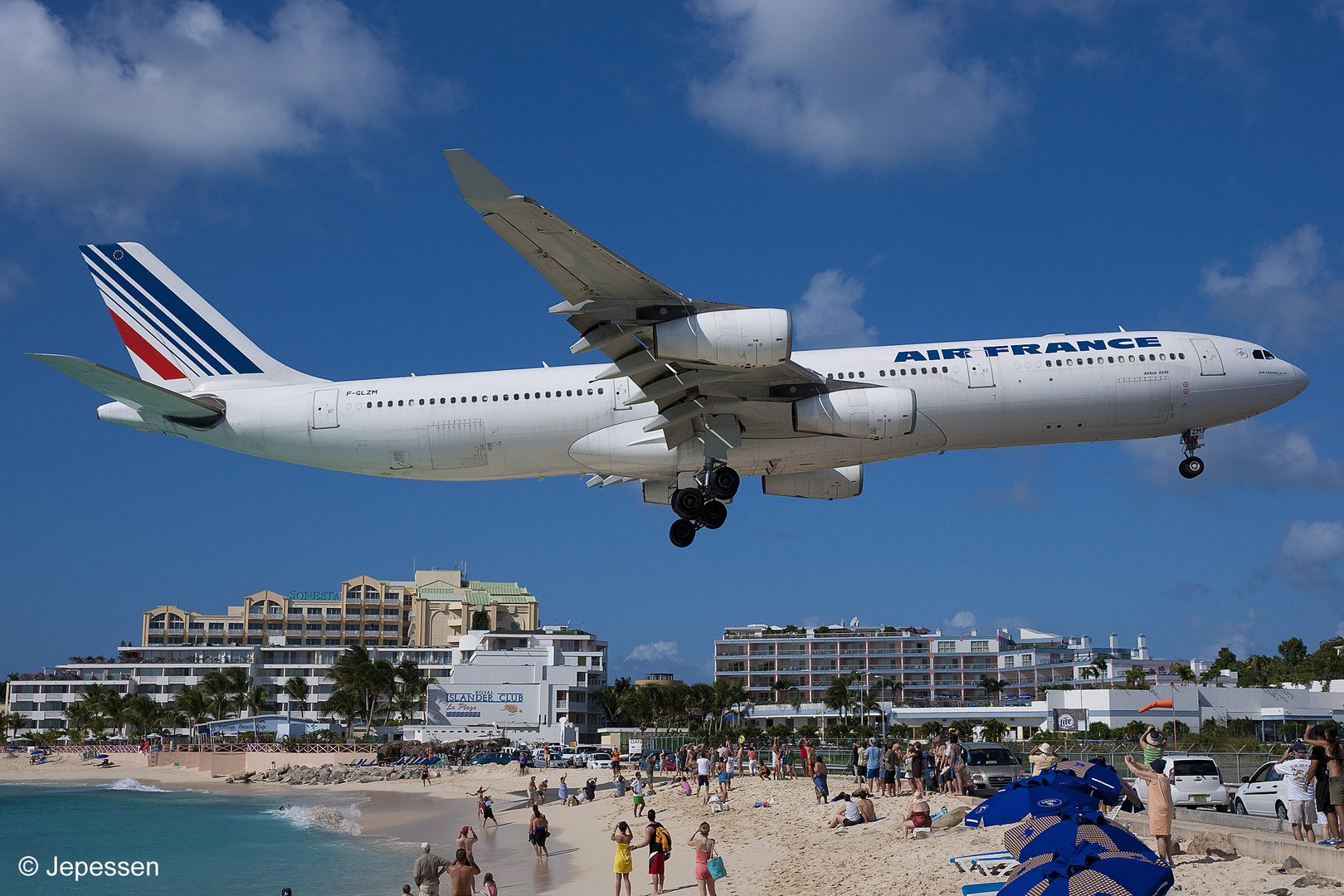 Airbus A340 Landung St.Maarten