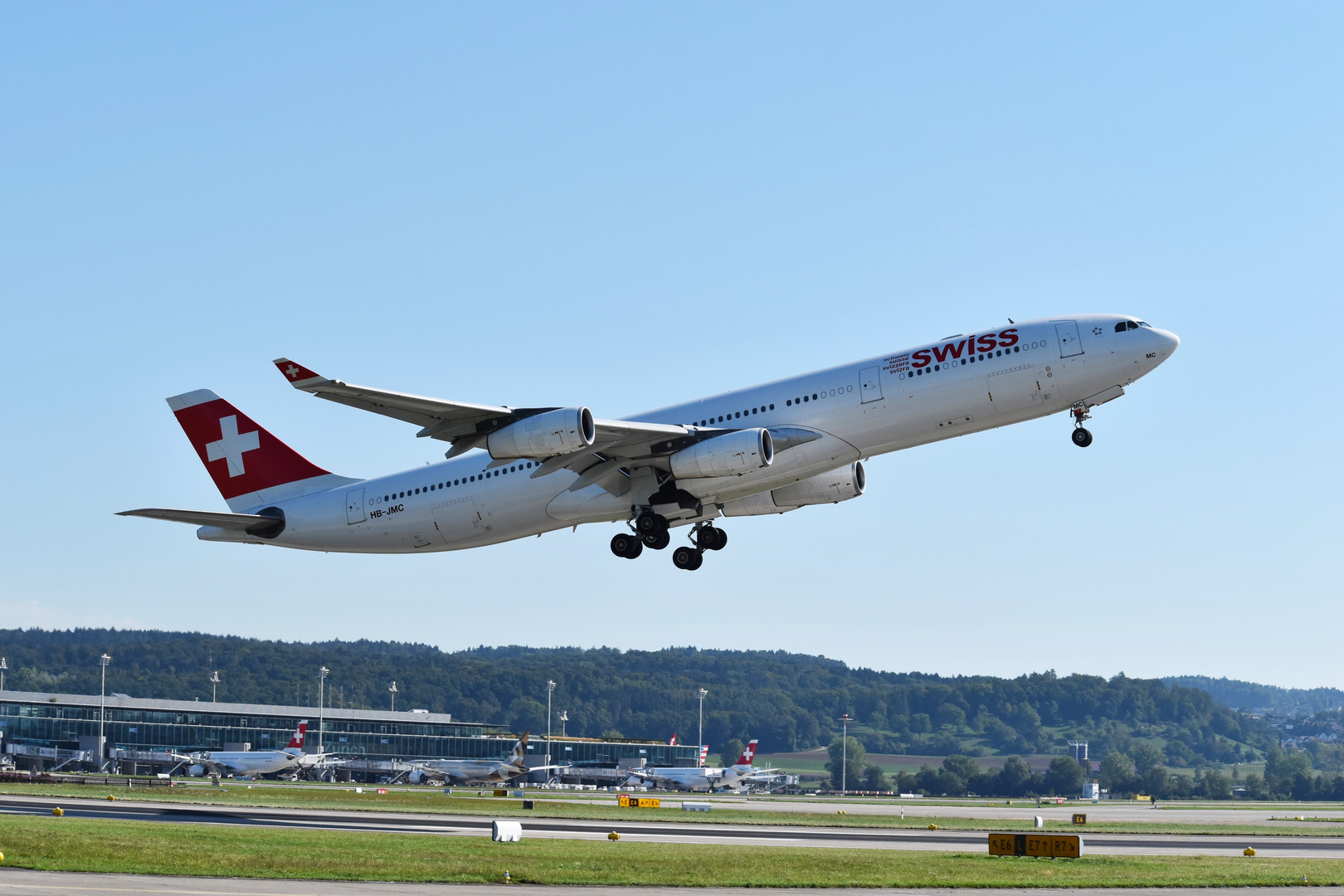 Airbus A340 - Start, Zürich Kloten