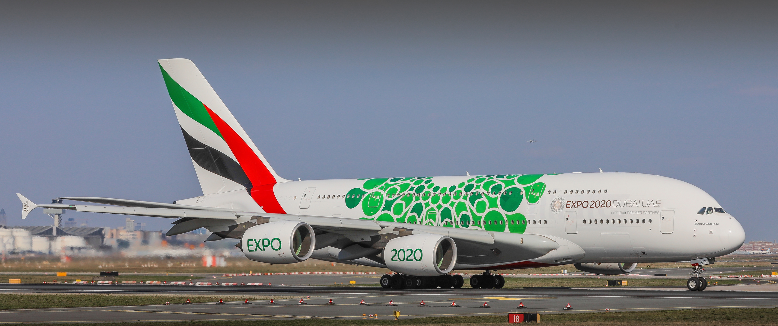 Airbus A380 Dubai Expo 2020 Green