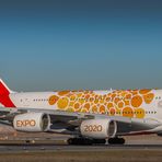 Airbus A380 Dubai Expo 2020 Orange