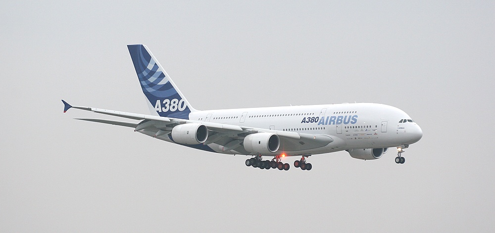 Airbus A380 gestern in Frankfurt