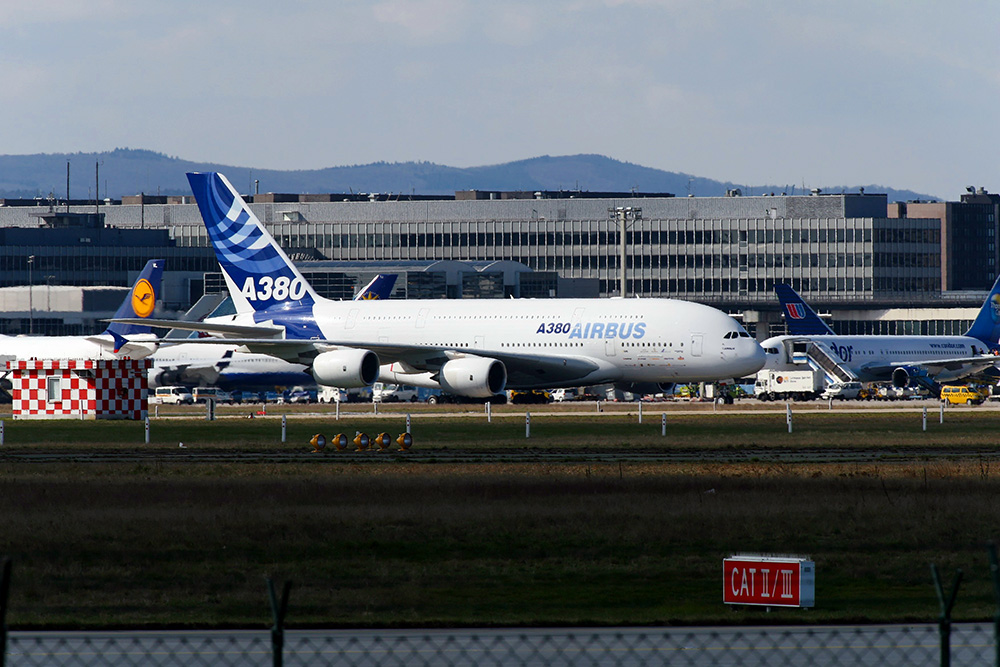 Airbus A380 mit Werksbemalung
