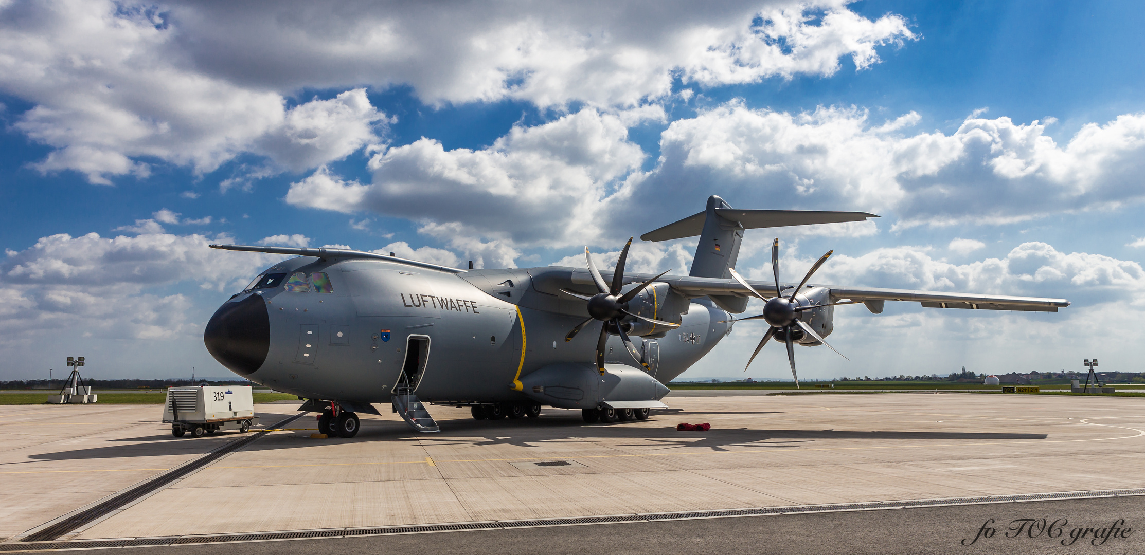 Airbus A400M is landed