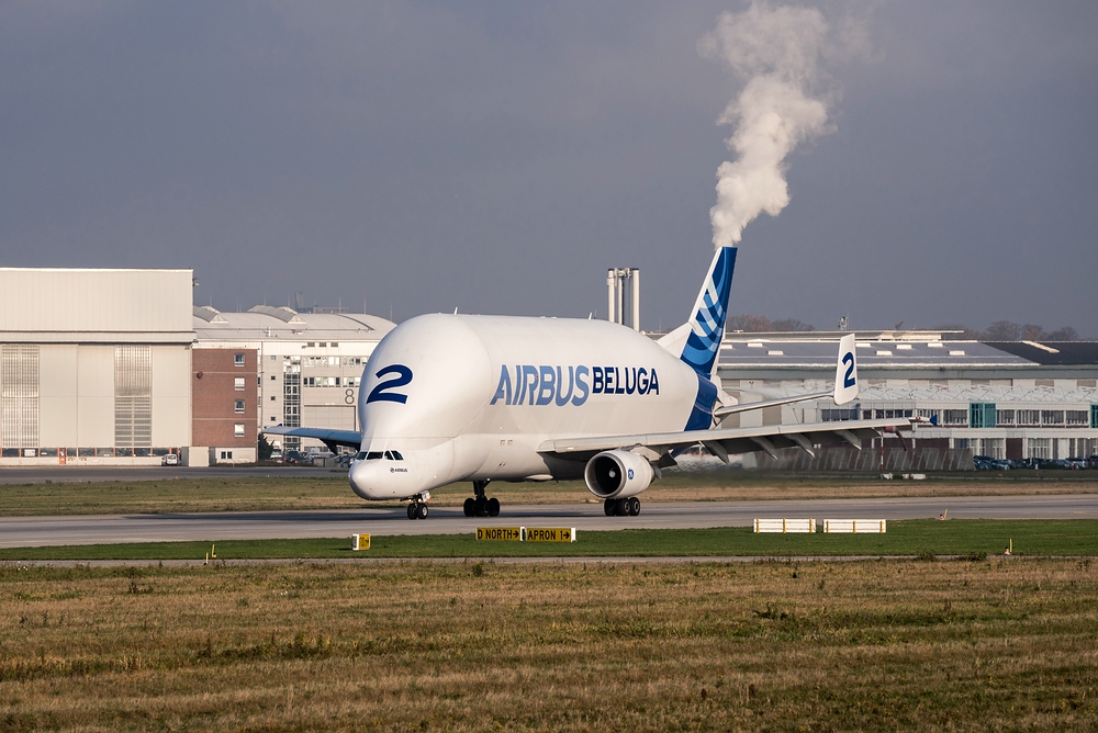 Airbus Beluga 2 raucht