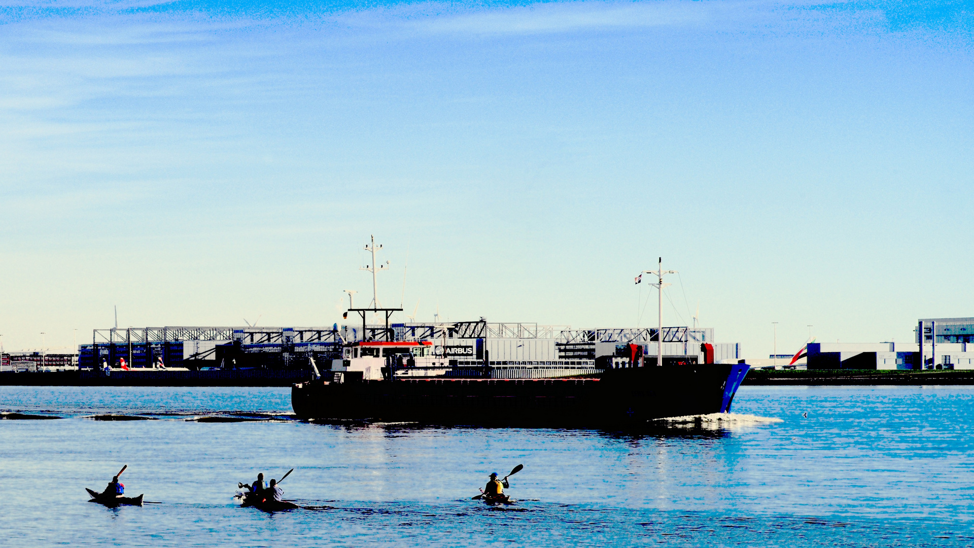 AIRBUS - gestern an der Elbe