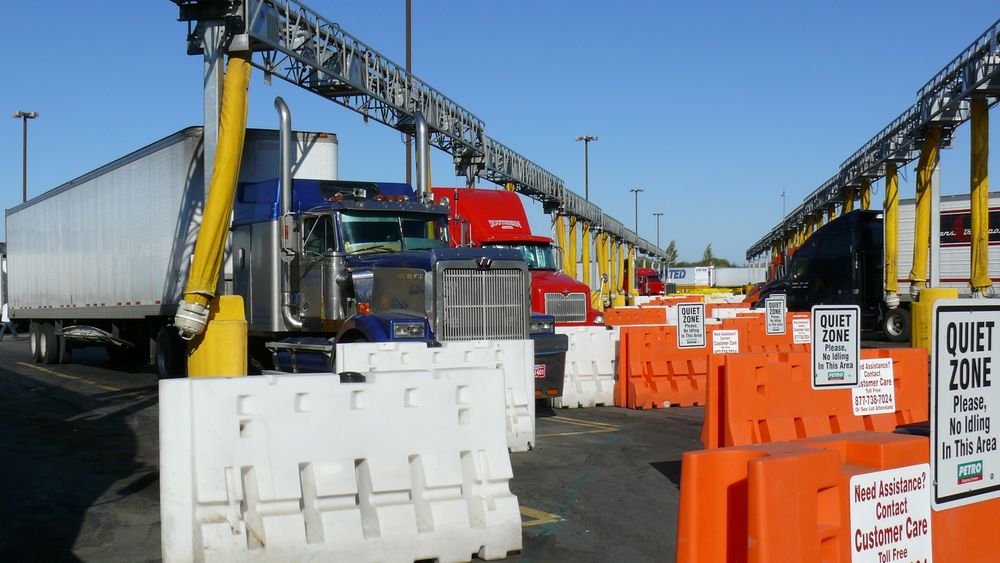 Aire de repos pour les camions